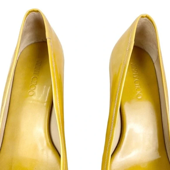 Jimmy Choo Mustard Yellow Pumps - Picture 6 of 8